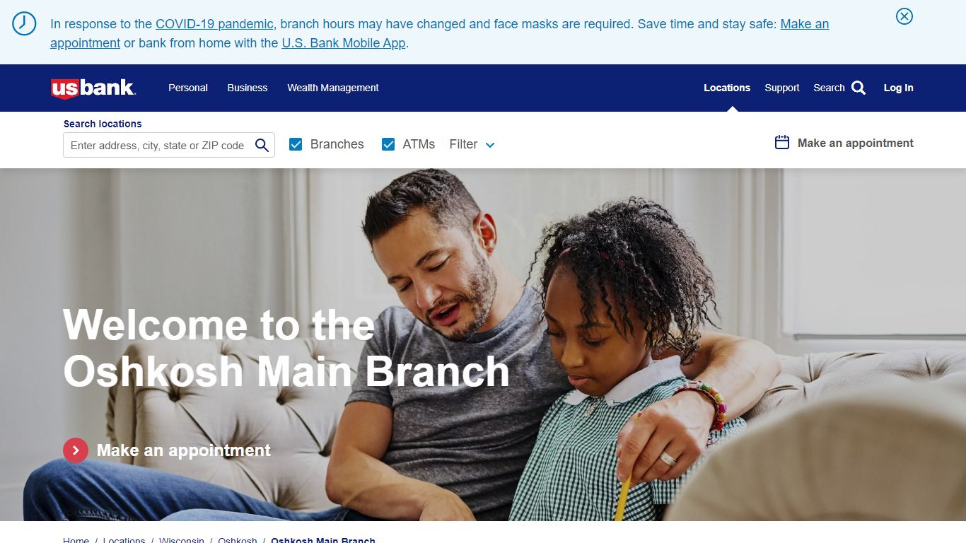 Oshkosh Main Branch - Oshkosh, WI, 54901-4812 - U.S. Bank